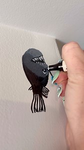 11K views · 300 reactions | Miss angler fish herself is now on my wall. I used acrylic paint markers. #acrylicpaintmarkers #anglerfish | Melani Michelle Art | Facebook