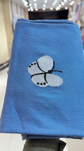 Embroidered Butterfly Baggy Jeans and Cotton Top