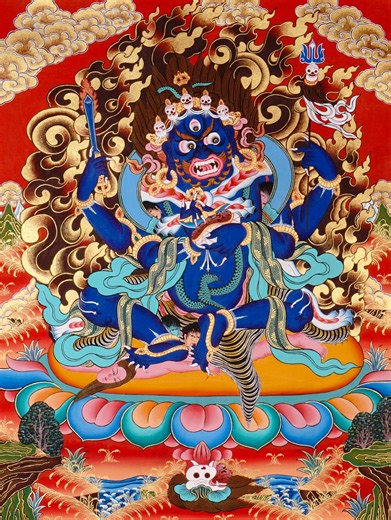 Mahakala Thangka Artwork | Traditional Himalayan Sacred Art