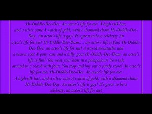 Pinocchio, Hi-Diddle-Dee-Dee Lyrics