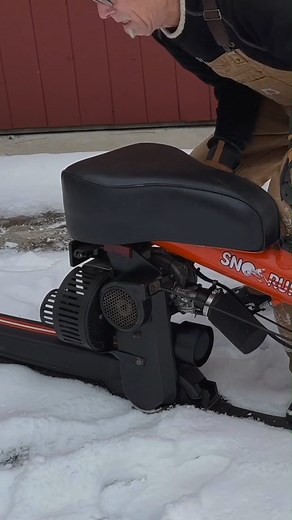 A Sno-Runner is on our Christmas list this year! This 1979 Chrysler Sno-Runner is a single-passenger snow bike powered by a 134cc two-stroke single driving a rear track through a centrifugal clutch. #bringatrailer #snorunner #snowmobile #snowbike #wintervibes | Bring a Trailer