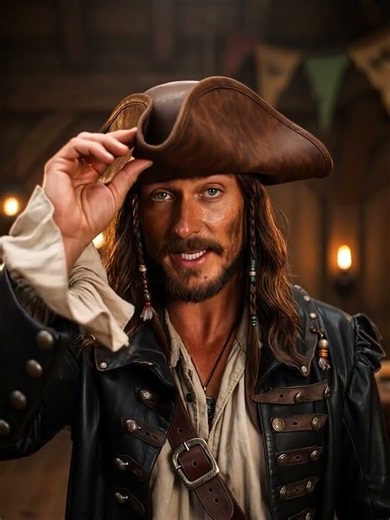 Meet the brown vintage tricorn pirate hat. With its strong curved brim and old-world character, it i