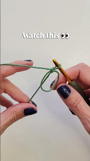 Watch this 👀 | Crochet Magic Ring Loop #beginnersstitch