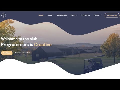 How to make a Golf club website by using html css and javascript | Source code