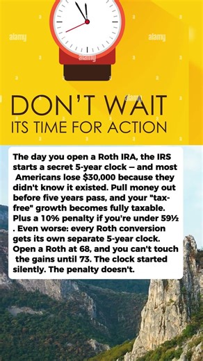 The IRS Starts A Secret 5-Year Clock The Day You Open A Roth — Most People Lose $30,000