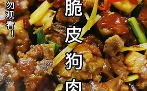 【美食制作】干锅狗肉，全网唯一做炒狗肉最详细的视频