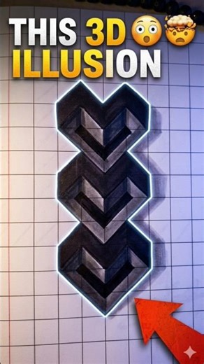 how to draw 3d drawing 😱#opticalillusion #geometry #blackandwhite #artshorts #pattern #creative