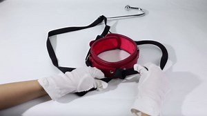 BDSM Anal Hook Sex Bondage Restraint Set with Leather Chain Leash Collar, Stainless Steel Anal Trainer Adult Sex Toys for Women and Men, Adjustable Harness SM Kit for Couple Role Play Fetish Toy