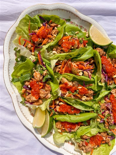 Thai Chicken Lettuce Wraps (Better Than Takeout, 30-Minute Recipe) - The Spice Girl Kitchen