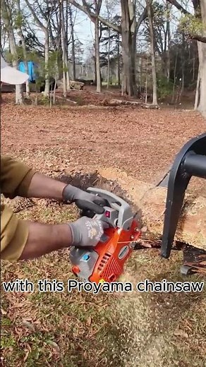 The 26cc chainsaw cut wood effectively #proyama #chainsaw