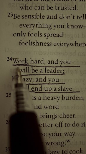 Proverbs 12:24 CEV | Proverbs 12:24