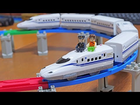 迫力の6両編成！ プラレール いっぱいつなごう レールで速度チェンジ‼ 新幹線N700S プラキッズ2体付き