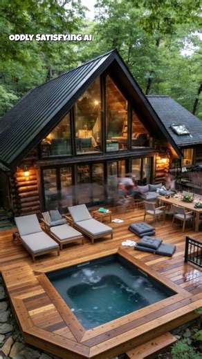 Abandoned to Absolute Luxury: Cabin Renovation AI Time-lapse 🏠✨#foryou #shorts #viral #viralvideo