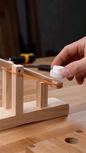 How to Make a DIY Wooden Catapult Toy from Scratch #wood #woodworking #asmr