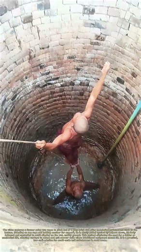 Climbing by Rope: How Workers Exit a Deep Well Safely