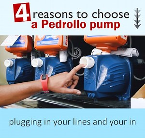 4.3K views · 35 reactions | FOUR reasons to choose a Pedrollo water pump:  Lower noise ✅ Draws less current  Simple installation  Lasts for years | FT Farfan Ltd. | Facebook