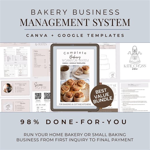 Bakery Business Management System | Orders, Client Contracts, Payments, Pricing & Branding Templates - Etsy