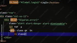Close-up of a computer screen, with program code. A major project is being developed.