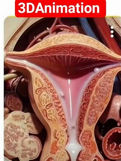 3D Uterus Discharge Animation Explained | Female Reproductive System Health