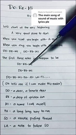 Do-Re-Mi Lyrics: The Sound of Music (Julie Andrews Acoustic)