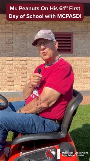 The 2025-2026 school year marks the 61st first day of school in MCPASD for Rodney "Mr. Peanuts" Esser, beloved custodian at Park Elementary School! ⭐ Peanuts is sharing his favorite things about the new school year and how excited he is to see new and familiar faces. Read more about his career with MCPASD — https://loom.ly/AhFlb-4 — and join us in thanking Peanuts and all of our custodians for their amazing work to keep our schools and our grounds clean! Welcome back to school, everyone! | Middl