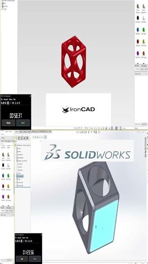 IRONCAD vs SOLIDWORKS | REAL SPEED TEST |