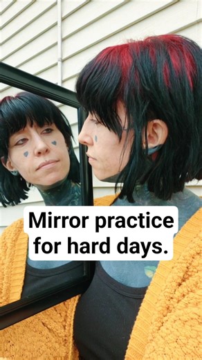 Mirror practice for hard days. Ghost eye | critic eye — mirror work for self-love and inner child