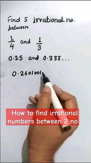 How to find irrational numbers between two numbers #irrationalnumber #trending #viral #9th