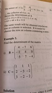 Find the determinant of the matrices:i)  B = \begin{bmatrix} ... | Filo