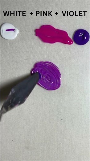 DIY Floral Purple Color Mixing Tutorial 🎨🌸 #shorts #shortsviral #shortsfeed