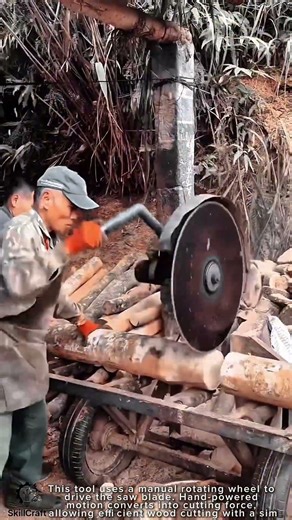 Wood Cutting Work Tool with Rotating Saw Wheel System #worktool