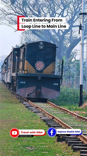 Train Entering from Loop line to main line... #reesviralシ #reelsfypシ #railroad #loopline #mainline