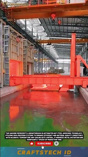 🔥 Innovation in Automatic Quenching System for Hot Steel 🔧💦 #tech #innovation #industrialtechnology