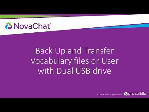 NovaChat Backup & Transfer with Dual USB Drive