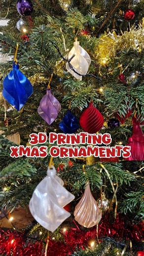Nobufil on Instagram: "Getting ready for Christmas 2025 with the help of 3D printer and Nobufil recycled PETG 👇 🎄This year, our collection of 3D printed Christmas tree ornaments got bigger. Which color did you like the most? 🧵 Filament: Nobufil ♻️PETG Clear + Candy colors 🖨 Printer: Bambu Lab A1 ⏳️ Print time: 2-4 hours per ornament 💡 STLs: 👉Set of 3 spiral ornaments - MakerWorld model 74985 👉Spiral ornament - MakerWorld model 812864 👉 Vase mode spirals - MakerWorld Model 892307 #nobufil