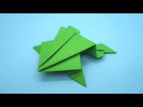 How to make a jumping frog out of paper - Origami Easy TUTO