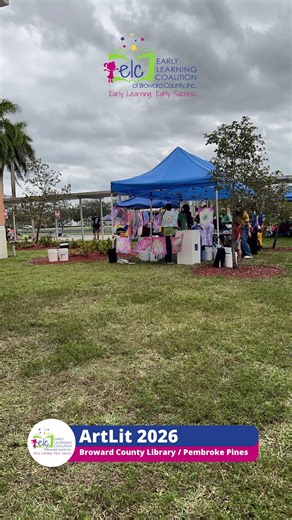 ELC Broward County on Instagram: "🎨📚 ELC Broward had an amazing time at ArtLit 2026! We joined families at ArtLit 2026, on January 10, 2026, a FREE, all-ages library festival celebrating art, culture, and the stories that connect us. The day was filled with storytimes, face painting, crafts, planting workshops, live performances, photo ops, and giveaways—all inspired by Broward’s 2026 One Book One Broward selections. Families stopped by the ELC Broward table to learn about child care, school r