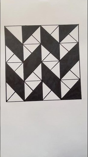 Geometric pattern in square || Square geometric design #art #naans