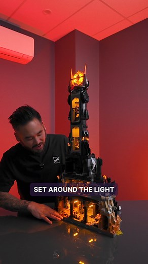 One light to rule them all! Illuminate your LEGO® Barad-Dur with our epic NEW light kit! 🌋✨ #lego #legolights #lotr #baraddur #newlego #legofan #lordoftherings #sauron #darktower #eyeofsauron #kennybelikewater #lightmybricks #afol #newrelease #legocollector #legocollection #legoshopping #expensivelego #fyp | Light My Bricks