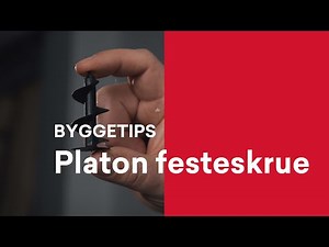 Byggetips: Bruk Platon festeskrue og kantlist ved montering av grunnmursplate mot isolasjon