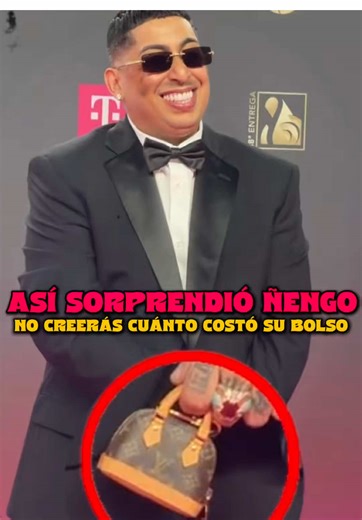 Ñengo Flow y su bolso de 2.000 dólares en la alfombra roja