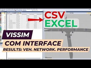 Vissim Tutorial - COM - Results - Part 2: Vehicle Network Performance