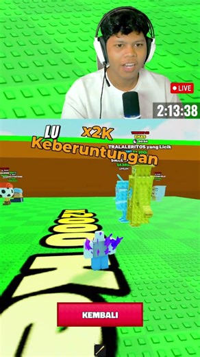 I AM THE FIRST PERSON TO REACH 2K LUCK #shorts #robloxshorts #roblox