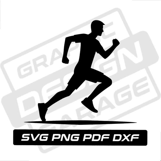 Runner Svg - Pdf - Png - Dxf - Male Runner - Run - Commercial Use - Jogger - Silhouette - Clip Art - Instant Download - Marathon - Sports - Etsy