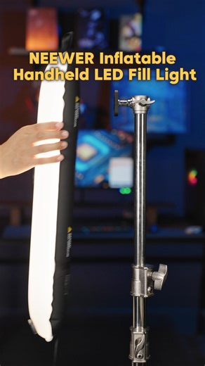 Goodbye Bulky Lights! 👋This Inflatable Light is a Game Changer for Travel. ✨Ultra-Light & Portable – Inflatable tube light design, just 4.87oz/138g, folds compact for easy travel and storage. 💡Powerful Bi-Color Lighting – 120 LEDs, 10W output, 2700K–5600K color temp, 1–100% dimming, CRI 95 /TLCI 98 for true-to-life colors. 📸Versatile Mounting Options – Built-in magnet, hanging straps, and 1/4" screw adapter for flexible setups on tripods, stands, or metal surfaces. 🔌USB-Powered Convenience –