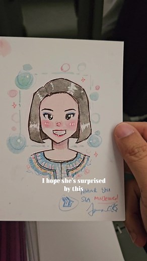 Singapore Airlines Flight Attendant Caricature Drawing