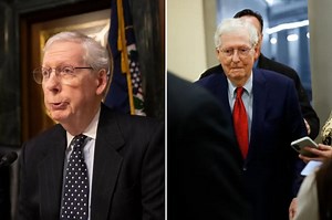 Mitch McConnell ‘fine’ after falling twice on Capitol Hill, forcing him to use wheelchair