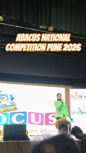 National Compitition Pune 2026 Math's Master Proactive Abacus Diva #abacus