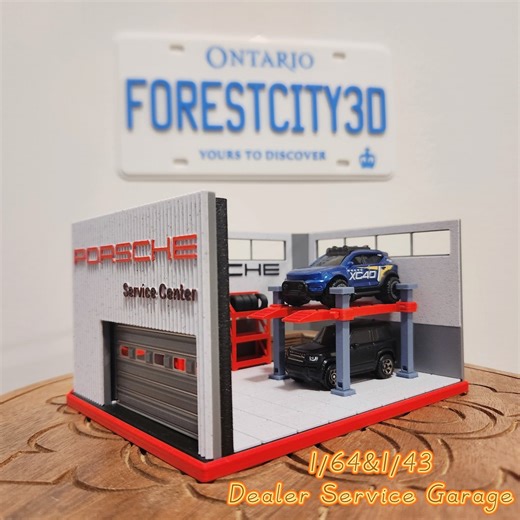 1/64 Scale Customizable 3D Printed Car Garage Service Center Diorama - Porsche BMW Audi Lambo Toyota Nissan Subaru and More - Etsy