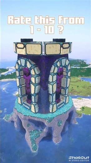 New End Portal | Tutorial l Timelapse build I #minecraft #minecraft